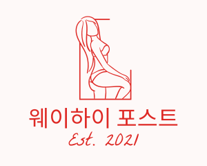 Seductive Sexy Woman logo design