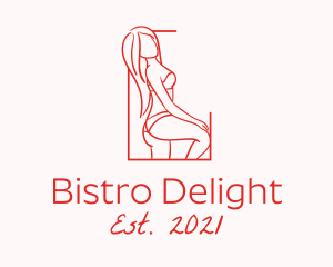 Seductive Sexy Woman logo design