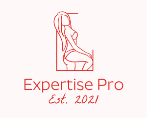 Seductive Sexy Woman logo design