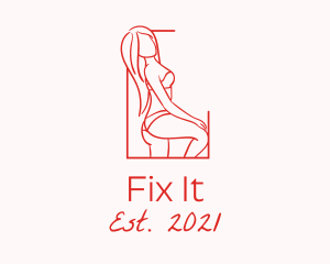 Seductive Sexy Woman logo design