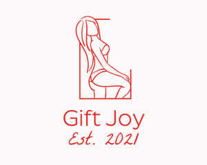 Seductive Sexy Woman logo design