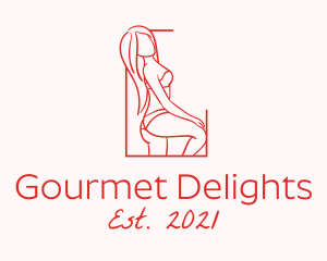 Seductive Sexy Woman logo design