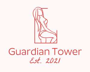 Seductive Sexy Woman logo design