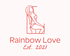 Seductive Sexy Woman logo design