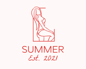 Seductive Sexy Woman logo design