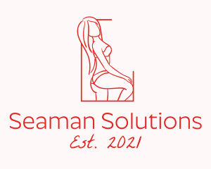 Seductive Sexy Woman logo design