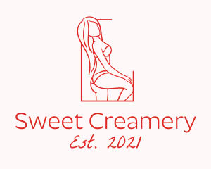 Seductive Sexy Woman logo design