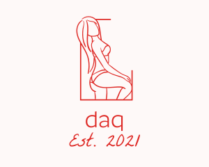 Seductive Sexy Woman logo design