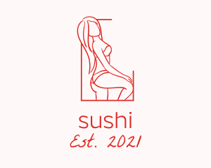 Seductive Sexy Woman logo design