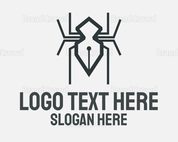 Insect Spider Pen Logo