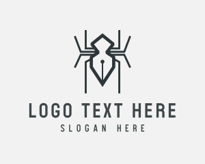 Graphics - Insect Spider Pen logo design