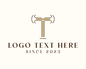 Builder - Minimalist Letter T Law Firm logo design