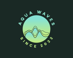 Abstract Audio Wave logo design