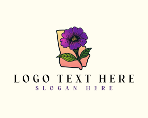 Peach Blossom - Georgia Blossom Flower logo design