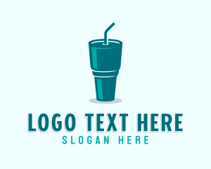 Cup - Tumbler Cup Straw logo design