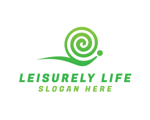 Slow - Snail Shell Twirl logo design