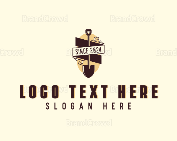 Yard Shovel Tool Logo