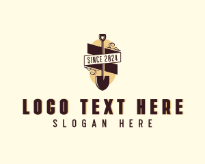 Yard Shovel Tool logo design