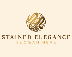 Elegant Venomous Snake  logo design