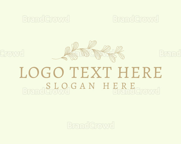 Leaf Ornament Wordmark Logo