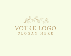 Leaf Ornament Wordmark Logo