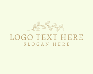 Anniversary - Leaf Ornament Wordmark logo design