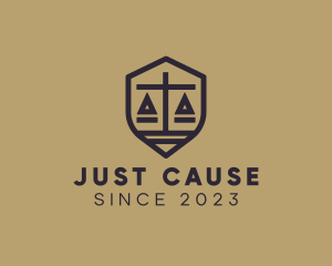 Scale Justice Shield logo design