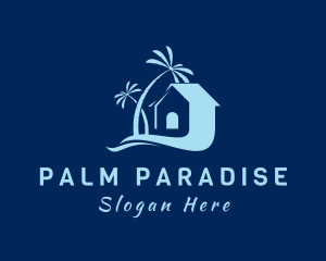 Home Tropical Palm Tree logo design