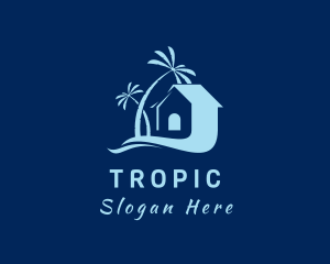 Home Tropical Palm Tree logo design