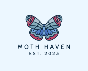 Fancy Butterfly Insect logo design