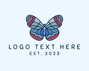 Retro - Fancy Butterfly Garden logo design