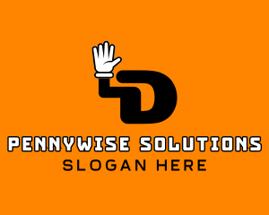 Budget - Wave Hand Letter D logo design