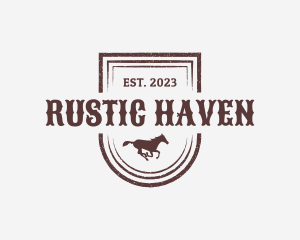 Horse Ranch Shield logo design