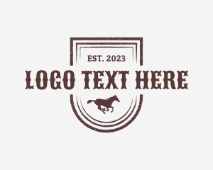 Cowboy - Wild Horse Ranch logo design