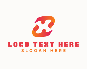 Media Digital Letter X logo design