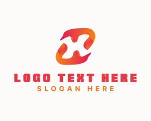 Technology - Media Digital Letter X logo design