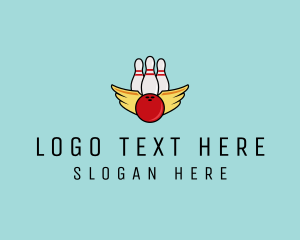 Bowling Alley - Bowling Tournament Wings logo design
