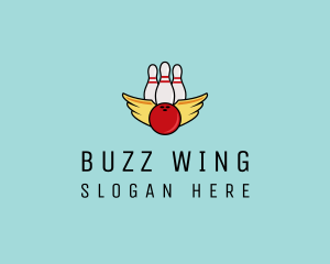 Bowling Tournament Wings logo design