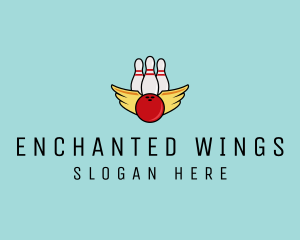 Bowling Tournament Wings logo design