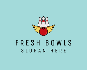 Bowling Tournament Wings logo design