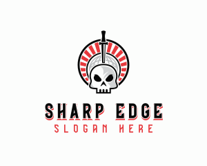 Dagger - Skull Sword Weapon logo design