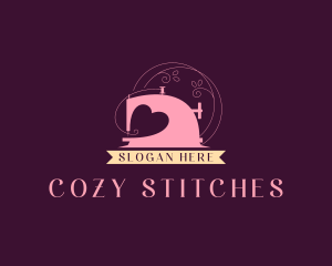 Knitter - Seamstress Sewing Machine logo design