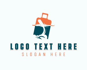 Abroad - Luggage Travel Tourist logo design