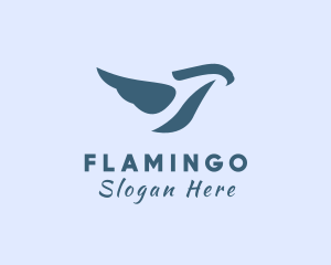 Flying - Flying Blue Bird logo design