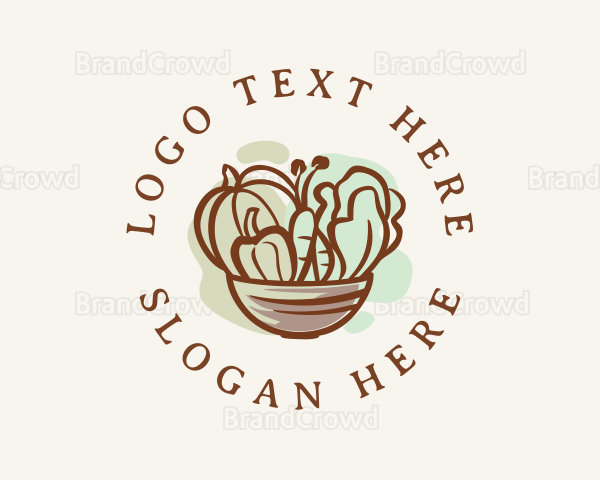 Vegetable Salad Bowl Logo