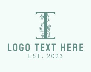Fashion Design - Vine Plant Letter I logo design