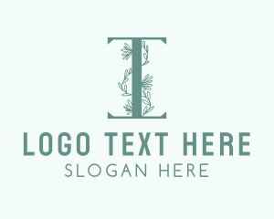 Vine Plant Letter I Logo
