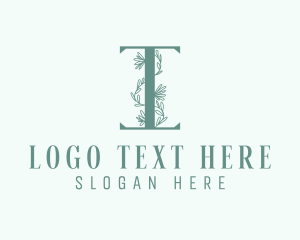 Lifestyle - Leaf Vine Letter I logo design