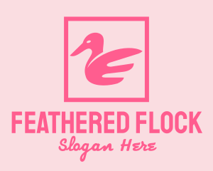 Geese - Pink Goose Beauty logo design