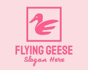 Geese - Pink Goose Beauty logo design